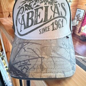 Cabela's White and Tan Camo Cap
